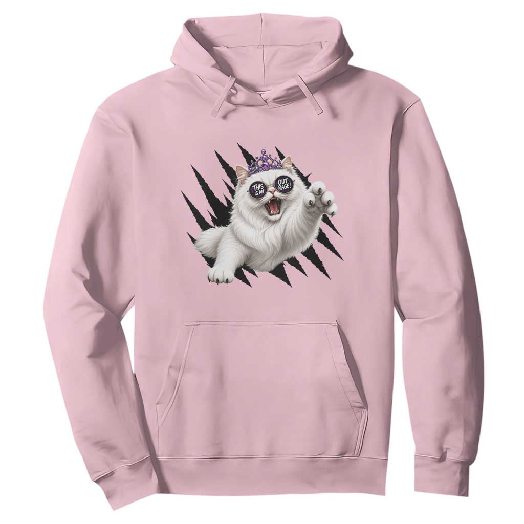 Funny Princess Cat With Featuring Scratch Effect Printed Hoodie This Is An Outrage