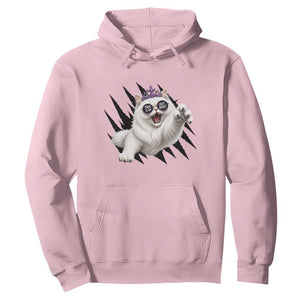 Funny Princess Cat With Featuring Scratch Effect Printed Hoodie This Is An Outrage