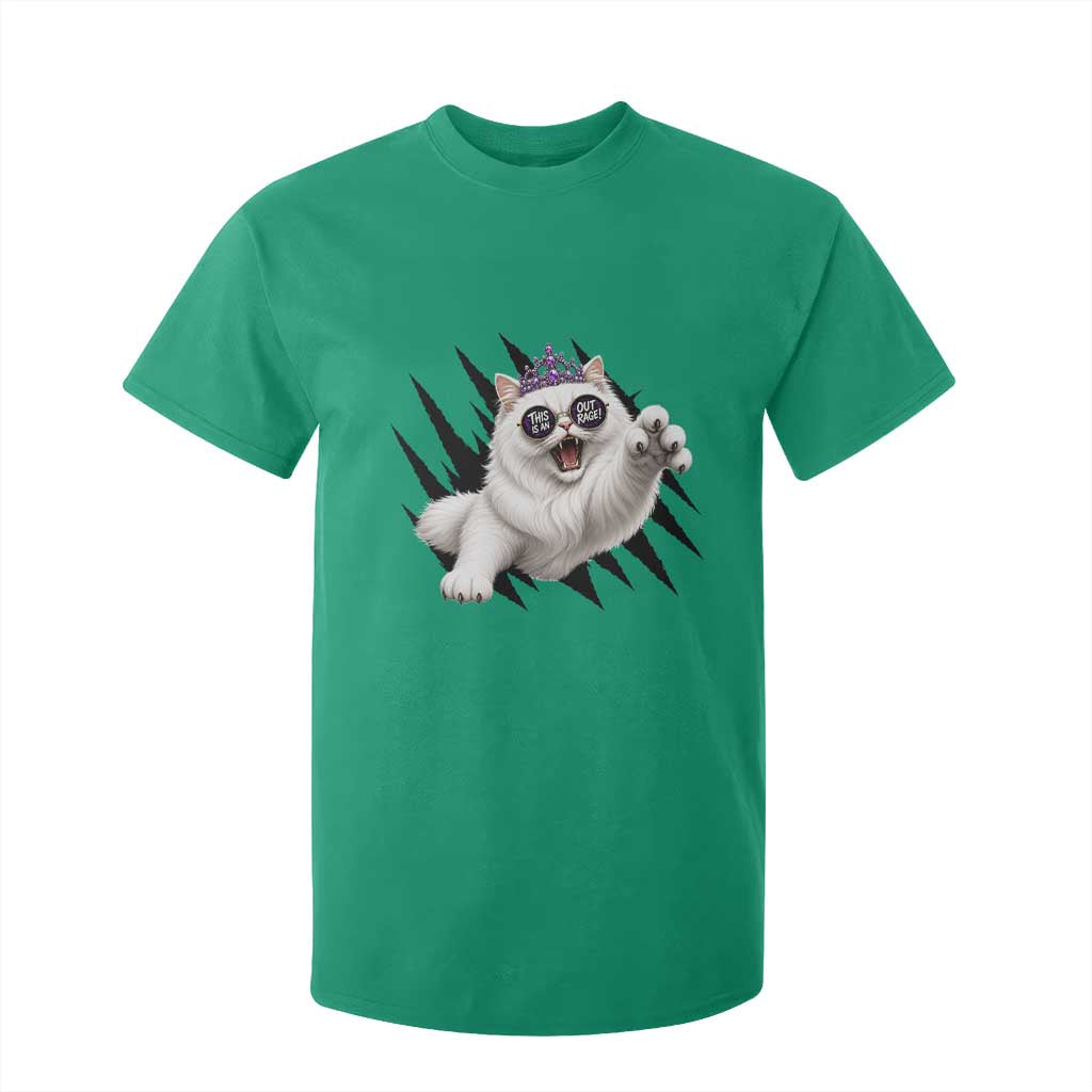 Funny Princess Cat With Featuring Scratch Effect Printed T Shirt For Kid This Is An Outrage