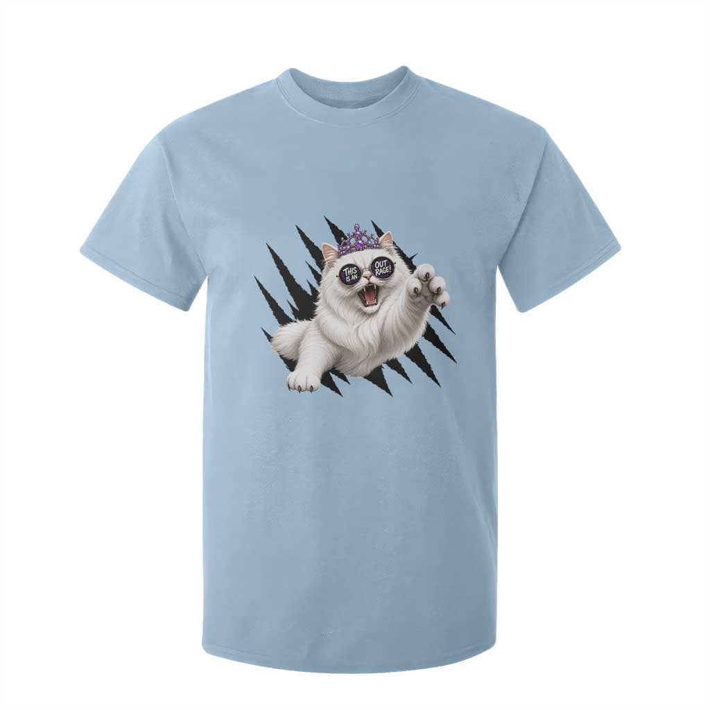 Funny Princess Cat With Featuring Scratch Effect Printed T Shirt For Kid This Is An Outrage