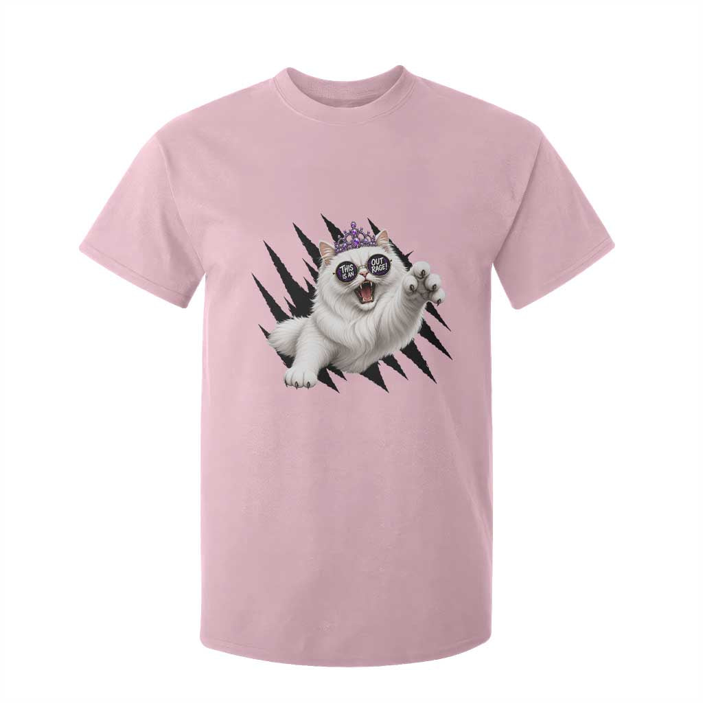 Funny Princess Cat With Featuring Scratch Effect Printed T Shirt For Kid This Is An Outrage