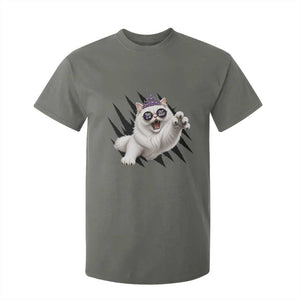 Funny Princess Cat With Featuring Scratch Effect Printed T Shirt For Kid This Is An Outrage
