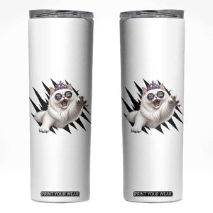 Funny Princess Cat With Featuring Scratch Effect Printed Skinny Tumbler This Is An Outrage