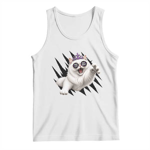 Funny Princess Cat With Featuring Scratch Effect Printed Tank Top This Is An Outrage