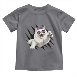 Funny Princess Cat With Featuring Scratch Effect Printed Toddler T Shirt This Is An Outrage