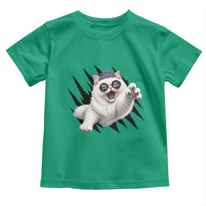 Funny Princess Cat With Featuring Scratch Effect Printed Toddler T Shirt This Is An Outrage