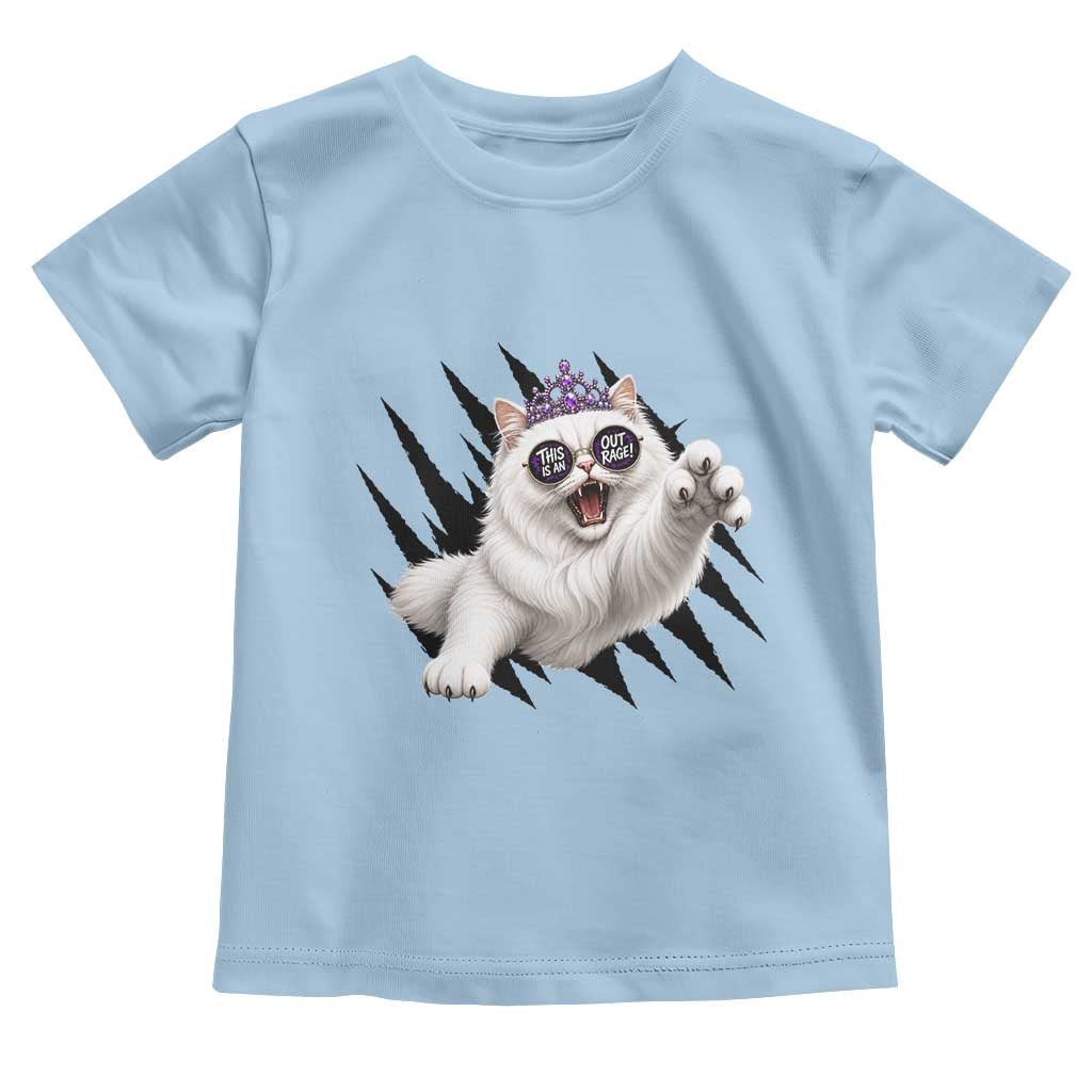 Funny Princess Cat With Featuring Scratch Effect Printed Toddler T Shirt This Is An Outrage