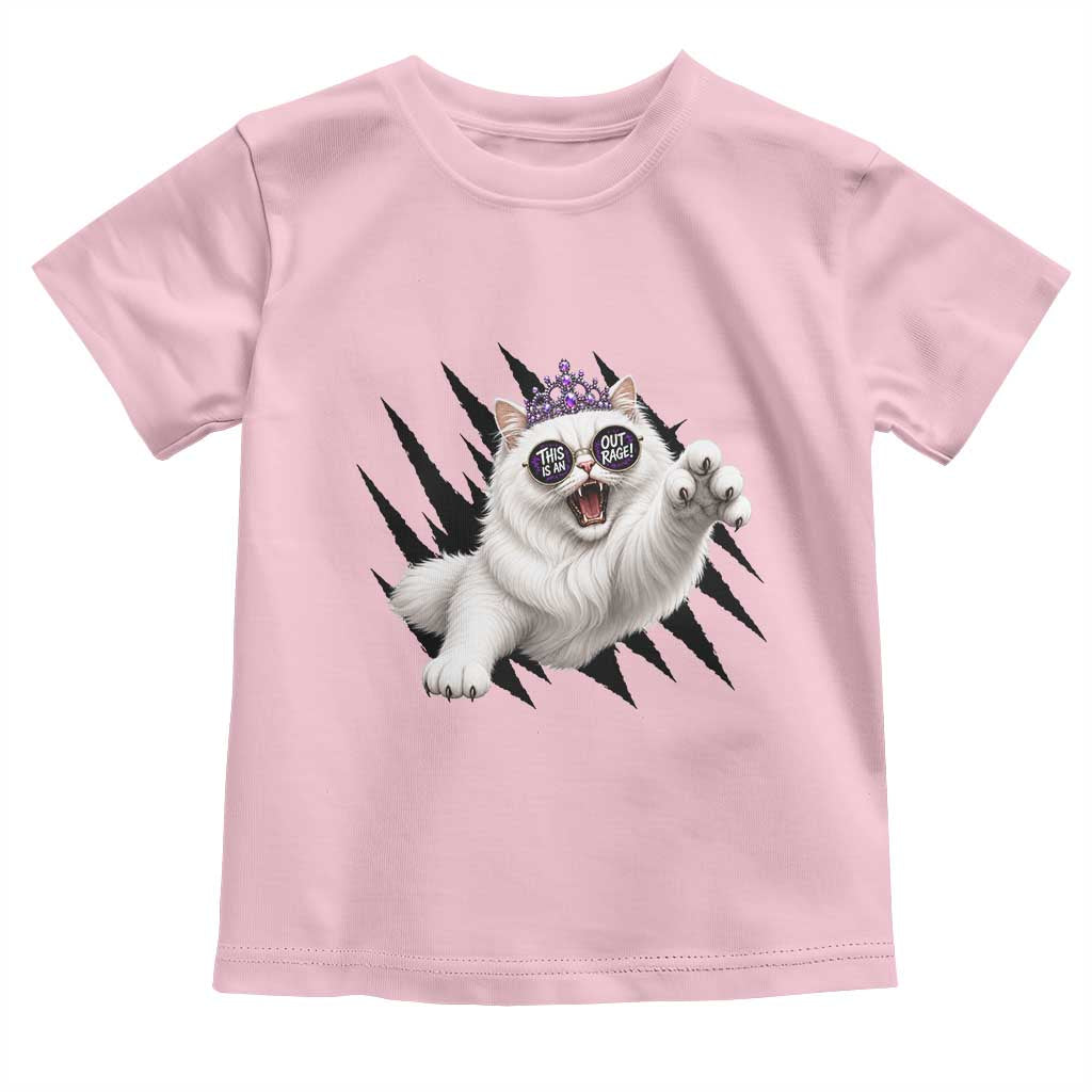 Funny Princess Cat With Featuring Scratch Effect Printed Toddler T Shirt This Is An Outrage
