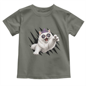 Funny Princess Cat With Featuring Scratch Effect Printed Toddler T Shirt This Is An Outrage