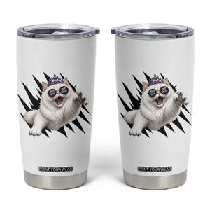 Funny Princess Cat With Featuring Scratch Effect Printed Tumbler Cup This Is An Outrage