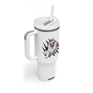 Funny Princess Cat With Featuring Scratch Effect Printed Tumbler With Handle This Is An Outrage
