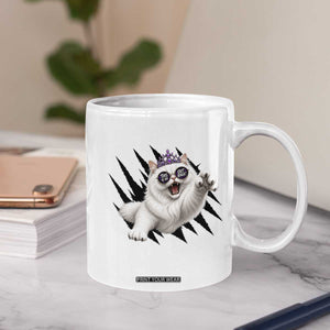 Funny Princess Cat With Featuring Scratch Effect Printed Coffee Mug This Is An Outrage