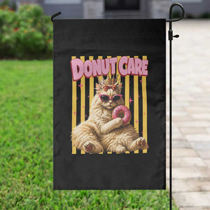 Funny Princess Cat Eating Donut Garden Flag Sci-Fi Book Lover Gift