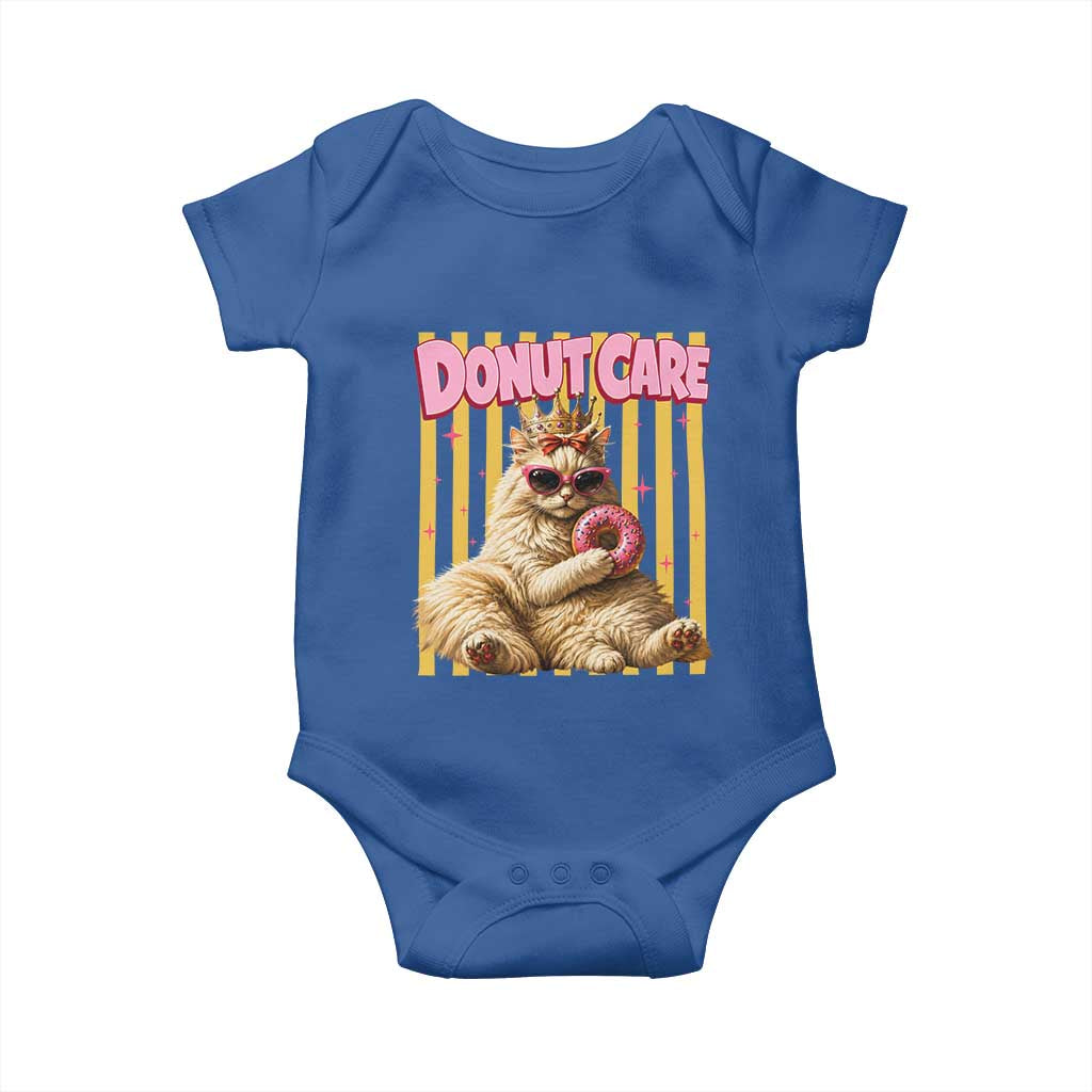Funny Princess Cat Eating Donut Baby Onesie Sci-Fi Book Lover Gift