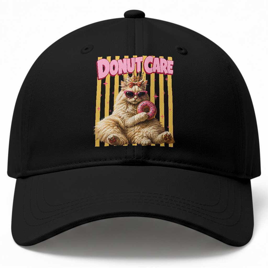 Funny Princess Cat Eating Donut Baseball Cap Sci-Fi Book Lover Gift TS12 Print Your Wear