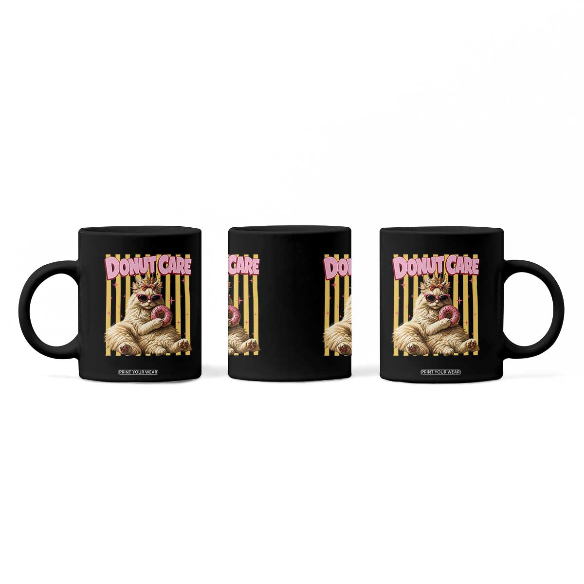 Funny Princess Cat Eating Donut Coffee Mug Sci-Fi Book Lover Gift