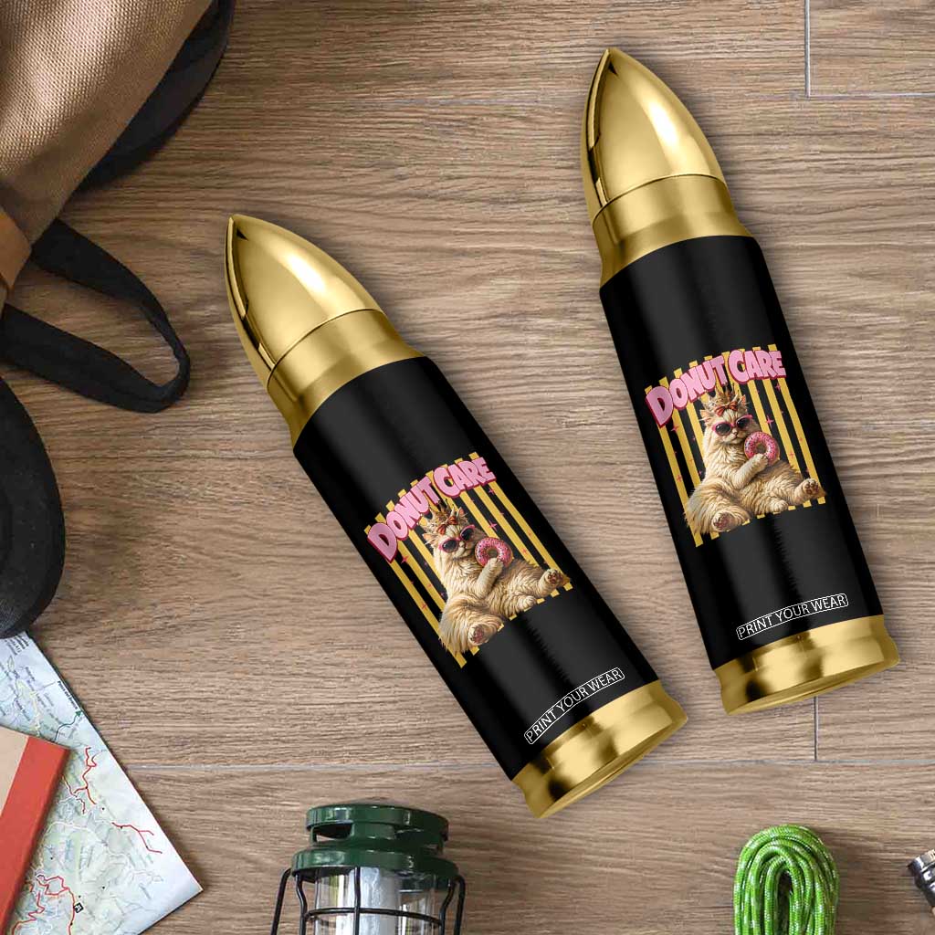 Funny Princess Cat Eating Donut Bullet Tumbler Sci-Fi Book Lover Gift