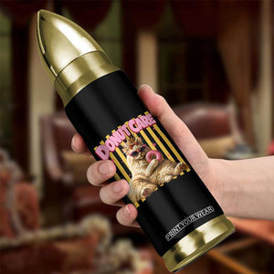 Funny Princess Cat Eating Donut Bullet Tumbler Sci-Fi Book Lover Gift