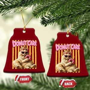 Funny Princess Cat Eating Donut Ceramic Ornament Sci-Fi Book Lover Gift