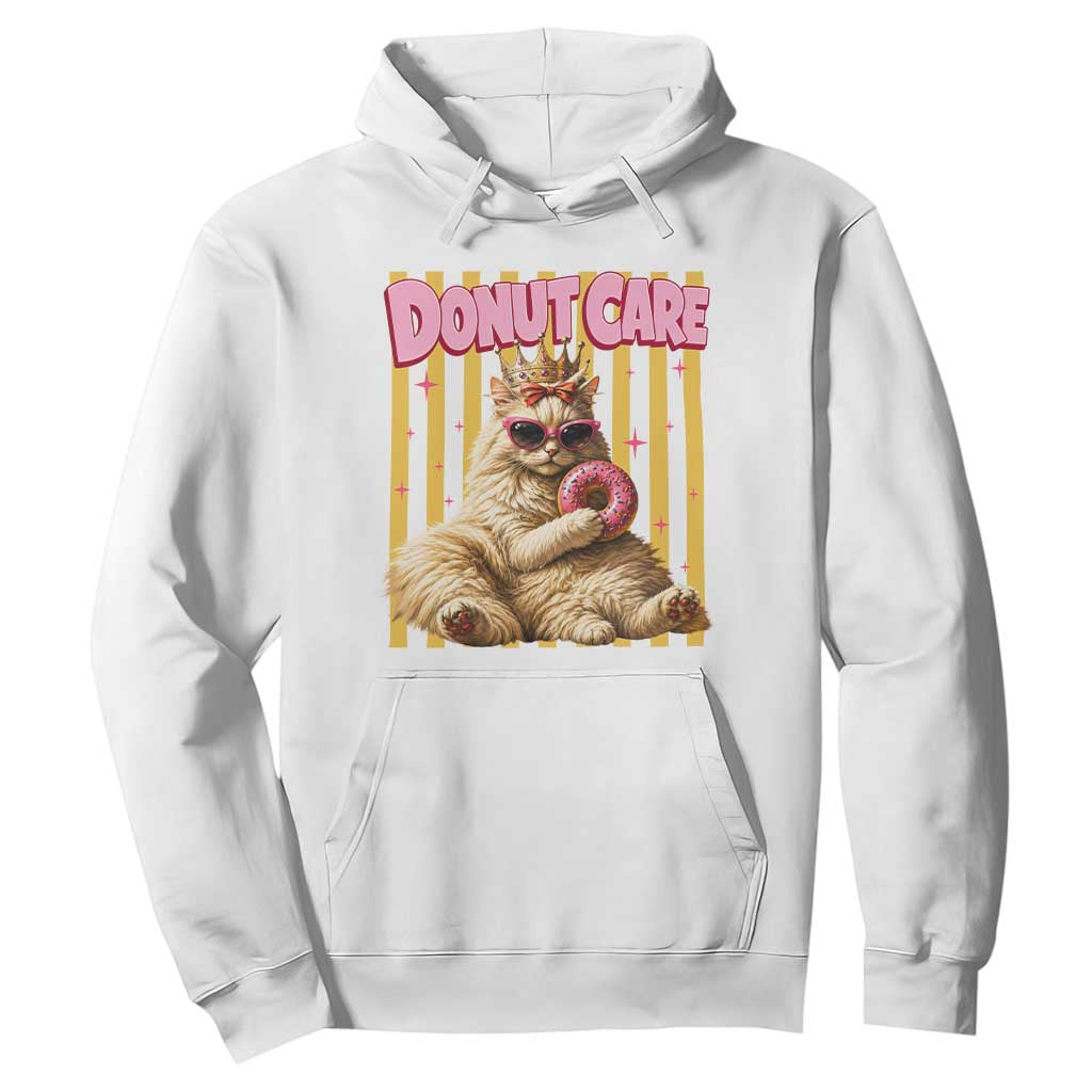 Funny Princess Cat Eating Donut Hoodie Sci-Fi Book Lover Gift