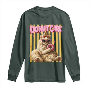 Funny Princess Cat Eating Donut Long Sleeve Shirt Sci-Fi Book Lover Gift