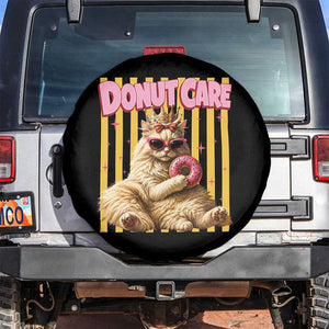 Funny Princess Cat Eating Donut Spare Tire Cover Sci-Fi Book Lover Gift