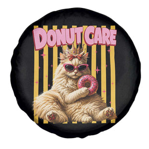 Funny Princess Cat Eating Donut Spare Tire Cover Sci-Fi Book Lover Gift