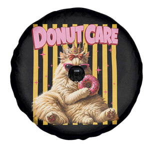 Funny Princess Cat Eating Donut Spare Tire Cover Sci-Fi Book Lover Gift