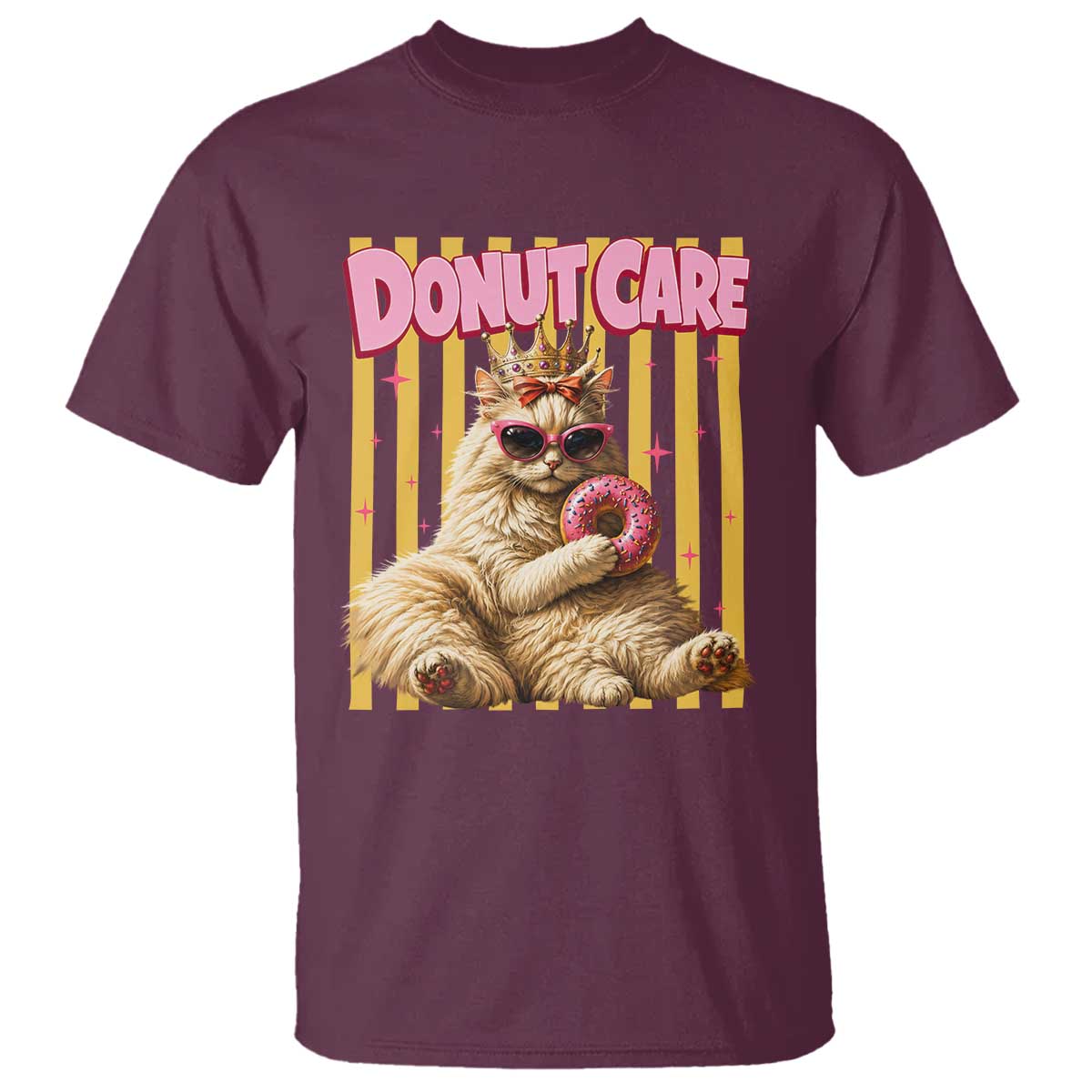 Funny Princess Cat Eating Donut T Shirt Sci-Fi Book Lover Gift