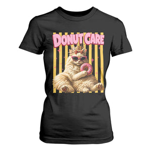 Funny Princess Cat Eating Donut T Shirt For Women Sci-Fi Book Lover Gift
