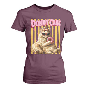 Funny Princess Cat Eating Donut T Shirt For Women Sci-Fi Book Lover Gift