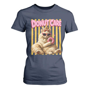 Funny Princess Cat Eating Donut T Shirt For Women Sci-Fi Book Lover Gift
