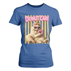 Funny Princess Cat Eating Donut T Shirt For Women Sci-Fi Book Lover Gift