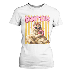 Funny Princess Cat Eating Donut T Shirt For Women Sci-Fi Book Lover Gift