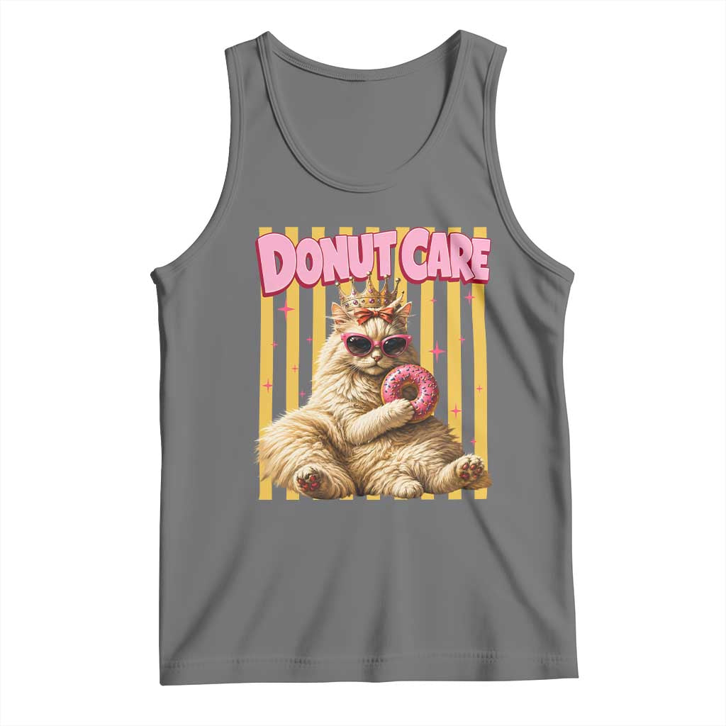Funny Princess Cat Eating Donut Tank Top Sci-Fi Book Lover Gift