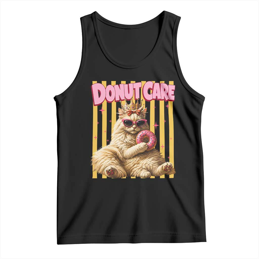 Funny Princess Cat Eating Donut Tank Top Sci-Fi Book Lover Gift