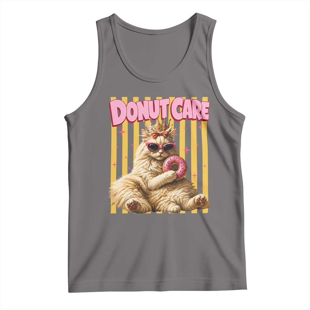 Funny Princess Cat Eating Donut Tank Top Sci-Fi Book Lover Gift