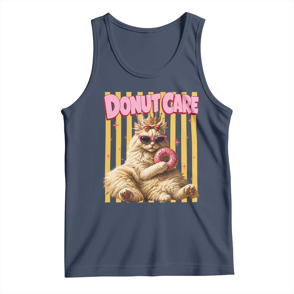 Funny Princess Cat Eating Donut Tank Top Sci-Fi Book Lover Gift