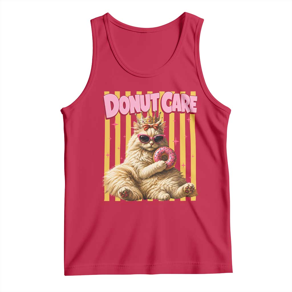 Funny Princess Cat Eating Donut Tank Top Sci-Fi Book Lover Gift