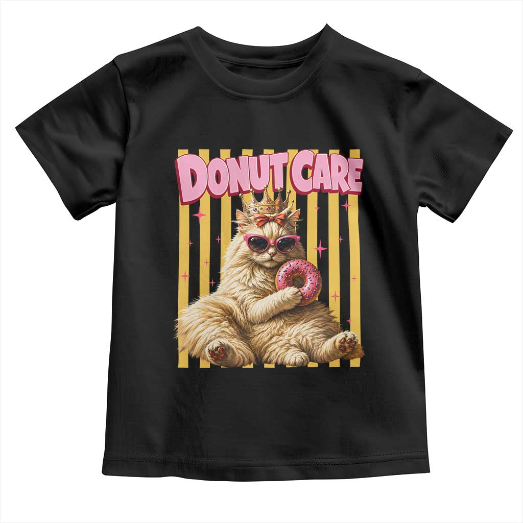 Funny Princess Cat Eating Donut Toddler T Shirt Sci-Fi Book Lover Gift TS12 Black Print Your Wear