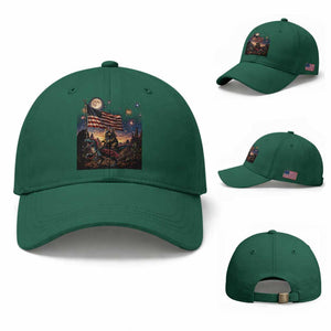 Funny Princess Cat On Dinosaur Patriotic Freedom Gift Baseball Cap