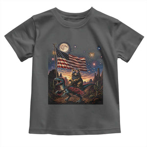 Funny Princess Cat On Dinosaur Patriotic Freedom Gift Toddler T Shirt