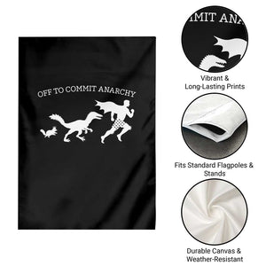Funny Princess Cat Sci Fi Gift Garden Flag Off To Commit Anarchy