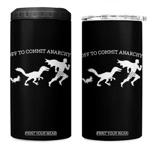 Funny Princess Cat Sci Fi Gift 4 in 1 Can Cooler Tumbler Off To Commit Anarchy