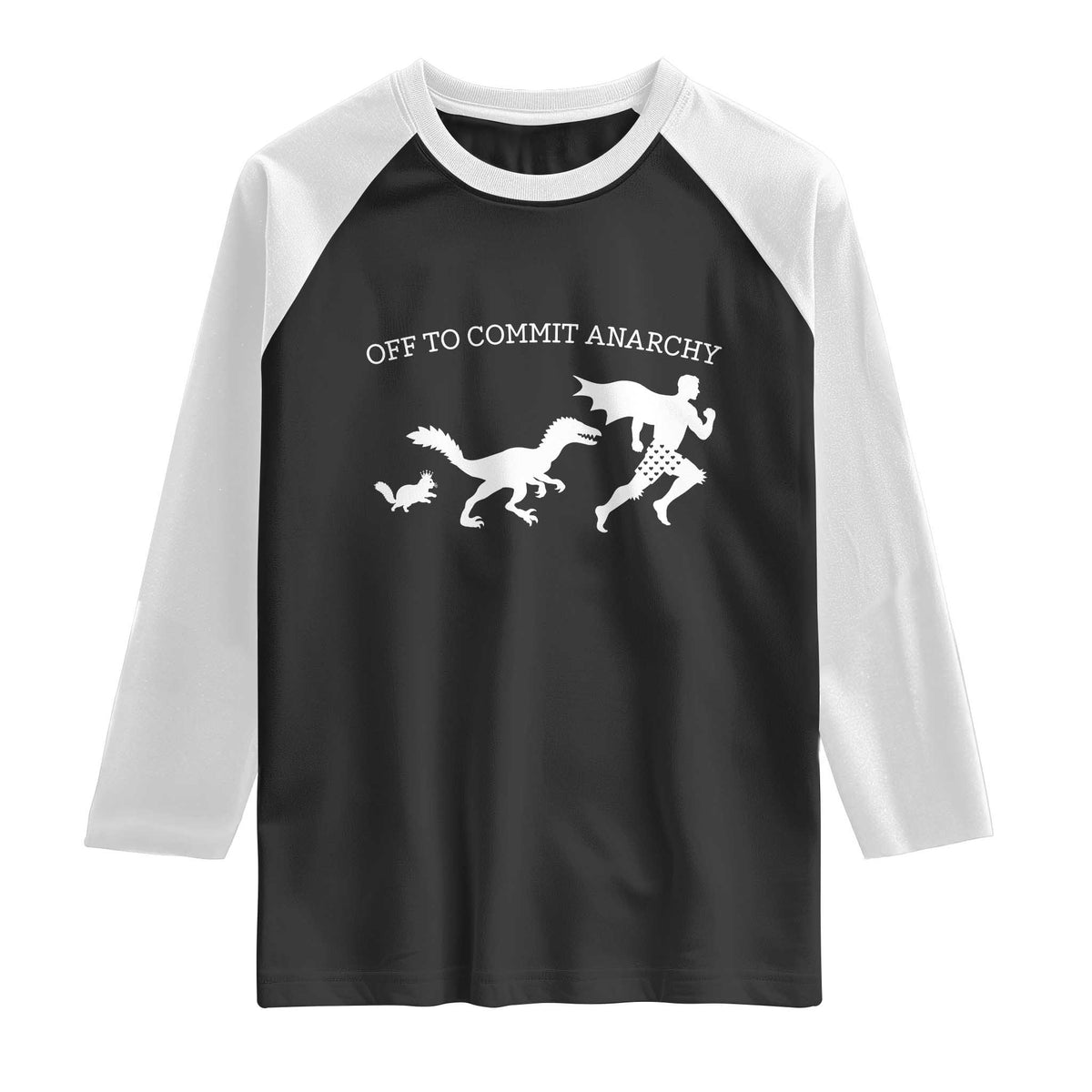 Funny Princess Cat Sci Fi Gift Raglan Shirt Off To Commit Anarchy