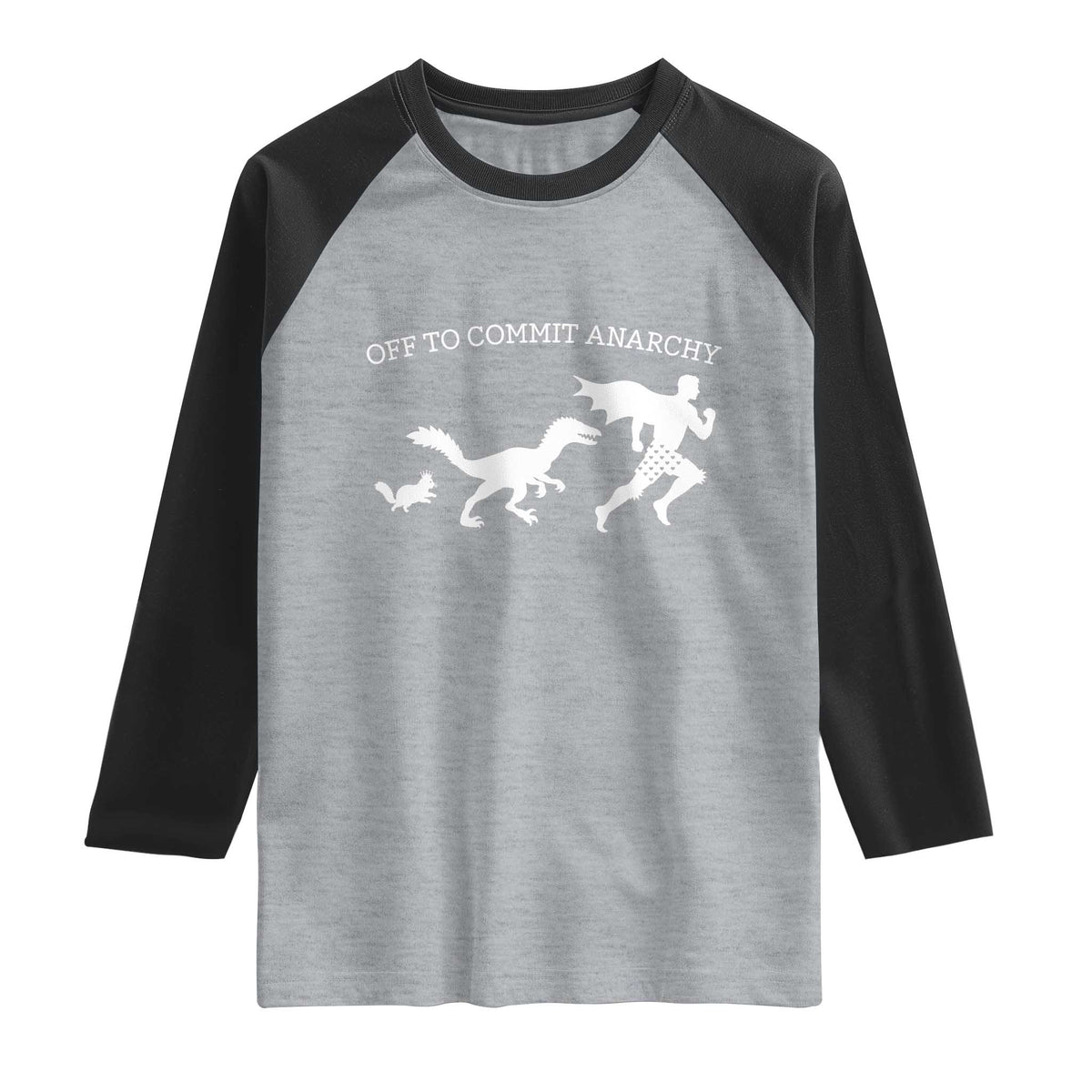 Funny Princess Cat Sci Fi Gift Raglan Shirt Off To Commit Anarchy