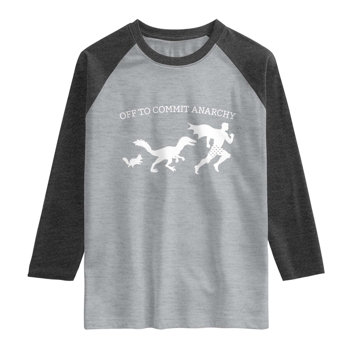 Funny Princess Cat Sci Fi Gift Raglan Shirt Off To Commit Anarchy