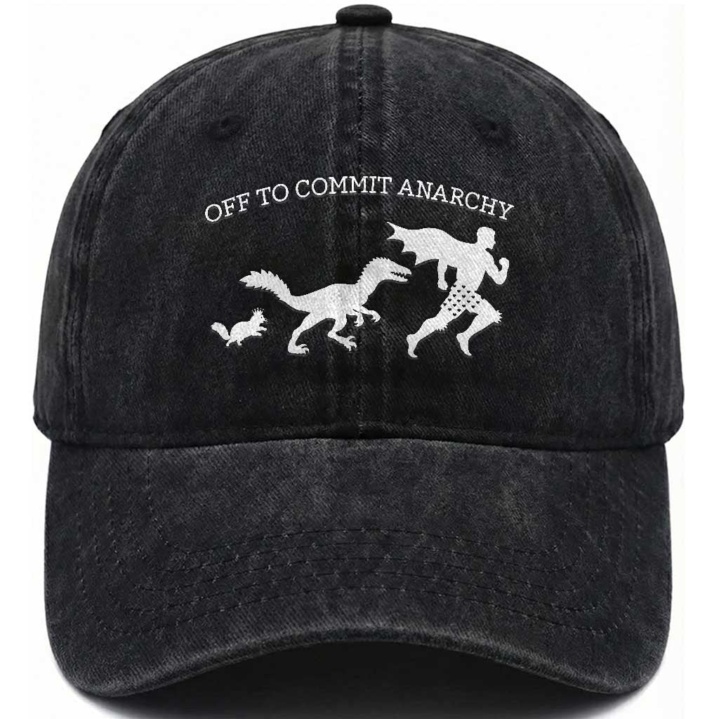 Funny Princess Cat Sci Fi Gift Washed Cotton Baseball Cap Off To Commit Anarchy