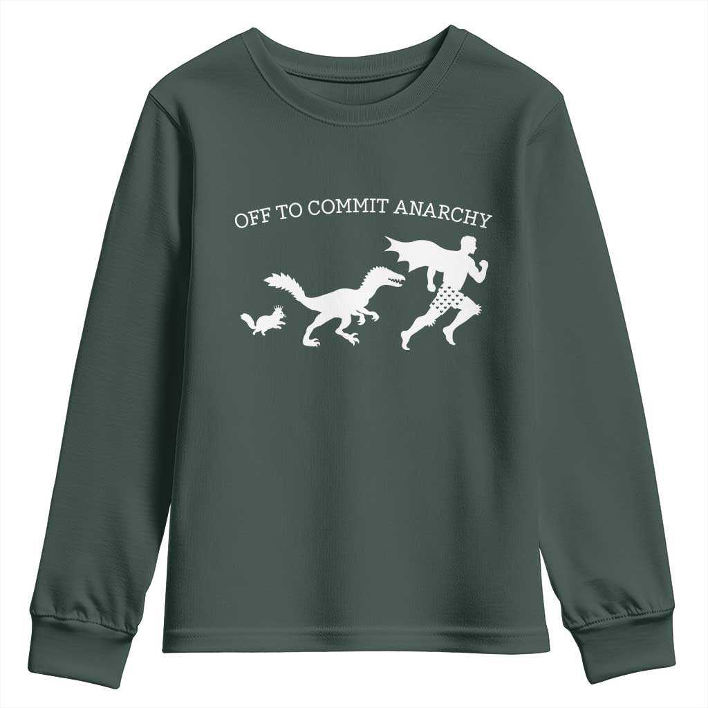 Funny Princess Cat Sci Fi Gift Youth Sweatshirt Off To Commit Anarchy