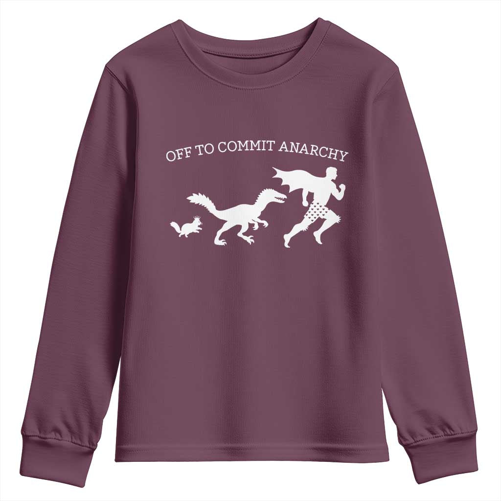 Funny Princess Cat Sci Fi Gift Youth Sweatshirt Off To Commit Anarchy